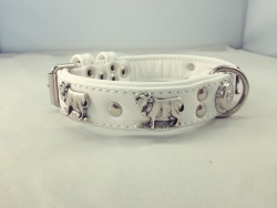 Lederhalsband weiss