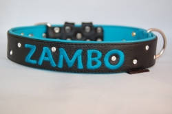 Lederhalsband 3 cm breit mit Swarovski