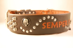 Hundelederhalsband 5 cm breit