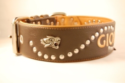Lederhalsband 5 cm breit