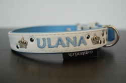 lederhalsband bestickt und swarovski