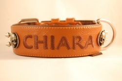 Hundelederhalsband 4 cm breit