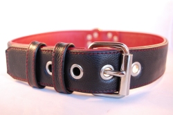 Lederhalsband 3 cm