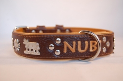 Appenzeller Lederhalsband mit Name