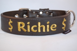 Lederhalsband Dollar