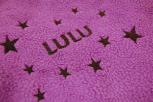 Katzen - Kuscheldecke mit Bestickung