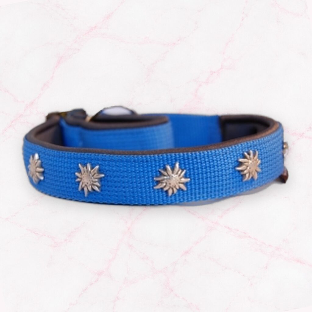 Halsband mit Edelweiss Nieten