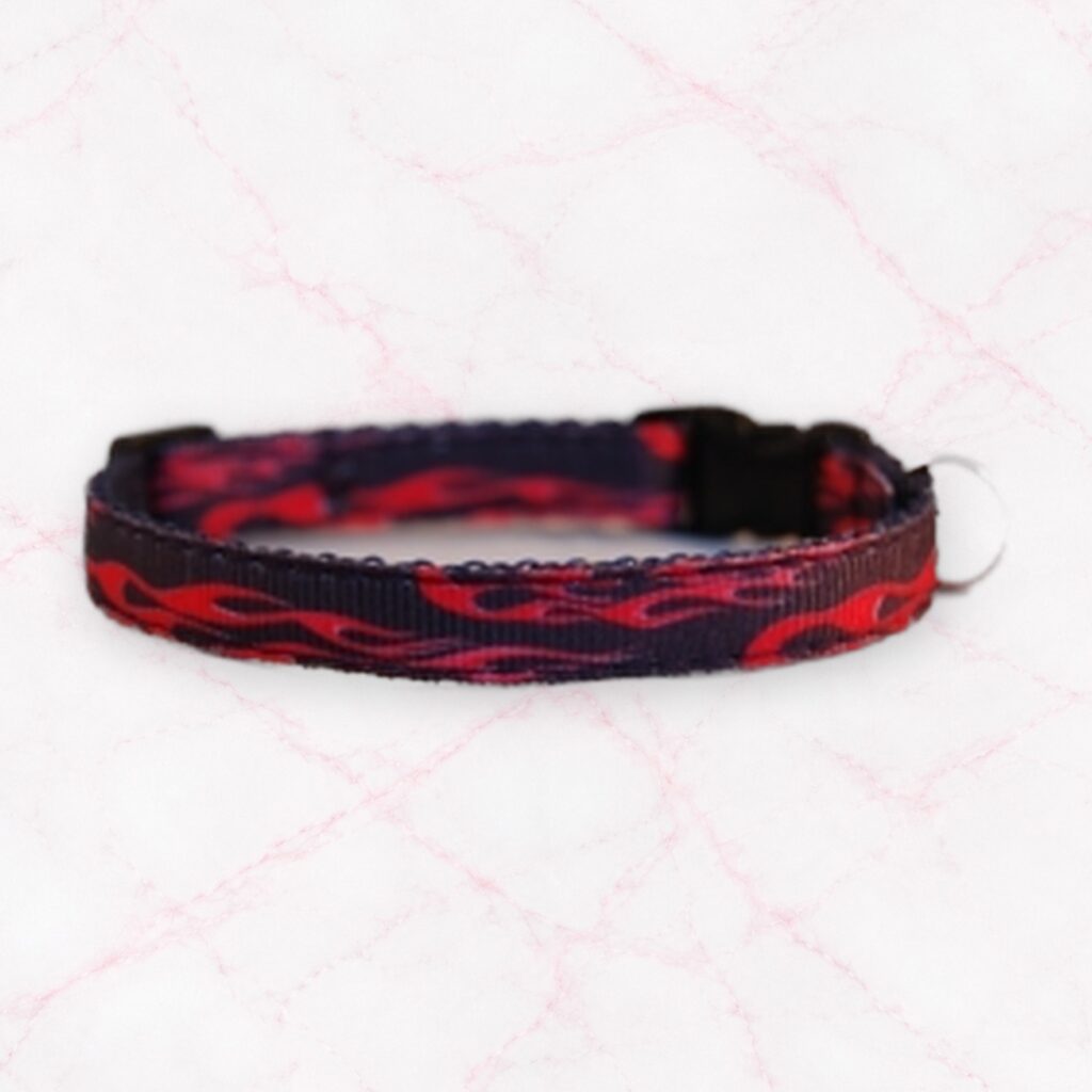 Katzenhalsband RACING FLAMES