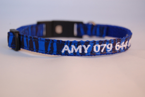 Katzenhalsband "ZEBRA" mit Bestickung