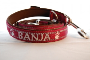 Hunde Führerleine REFLEX mit Wunschbestickung