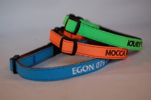 Katzenhalsband "REFLEX" mit Bestickung