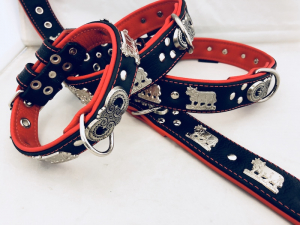Appenzeller Lederhalsband vernickelt