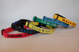 Katzenhalsband "REFLEX" mit Bestickung