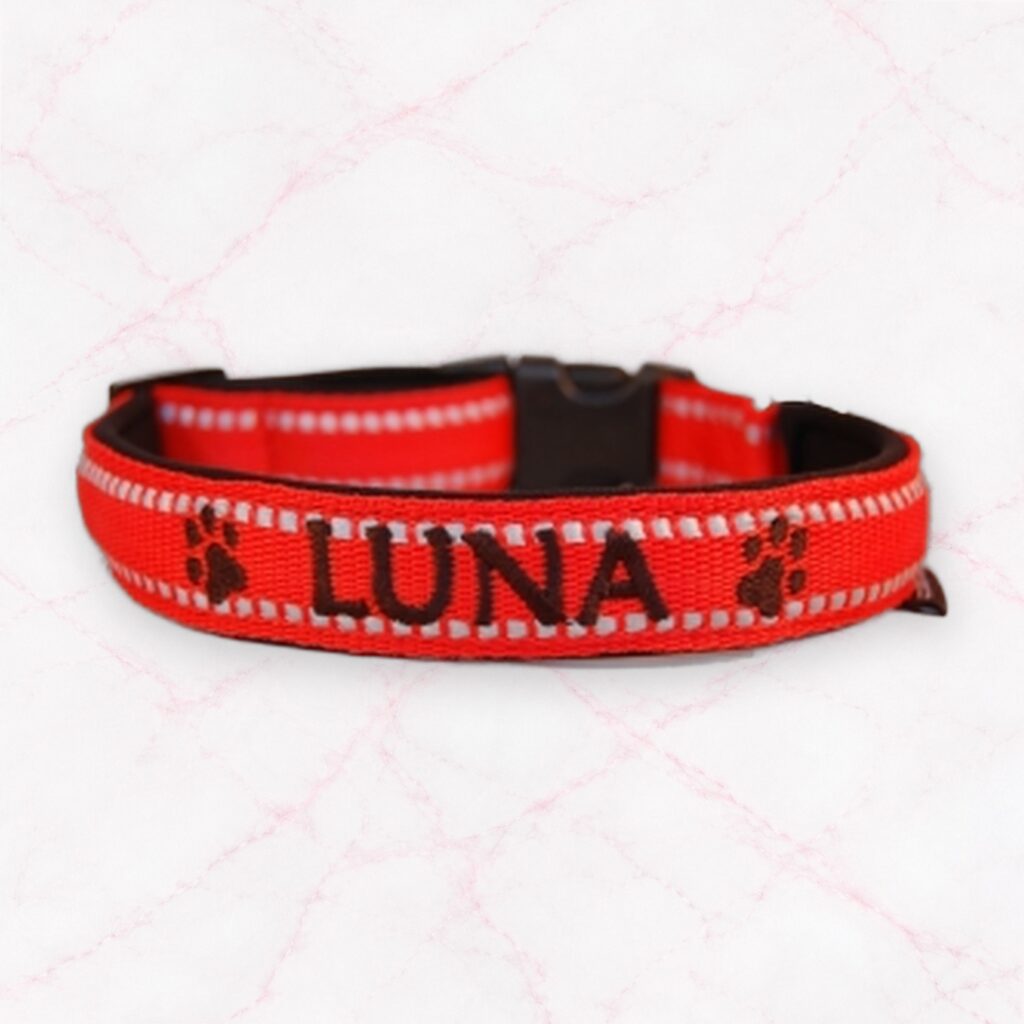 Zugstop REFLEX Halsband bestickt
