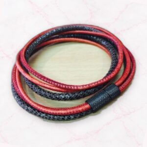 Lederarmband Echsenprägung