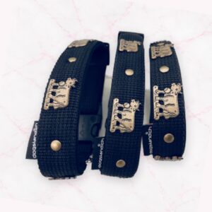 Appenzell Hundehalsband Schwarz Altmessing
