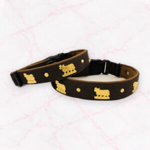 Appenzeller Halsband braun/gold