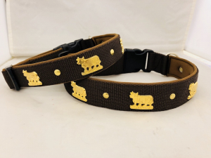 Appenzeller Halsband braun/gold